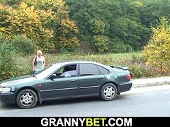 Guy picks up old blonde granny
