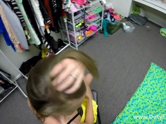 Grosser schwanz, Blasen, Braunhaarige, Handjob, Masturbation, Pov, Jungendliche (18+), Titten