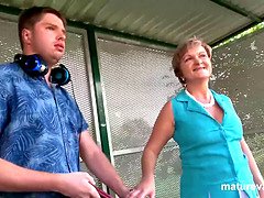チン, バック, フェティッシュ, 祖父, お婆さん, 毛深い, 手コキする, 熟年