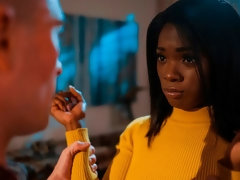 フェラチオ, 茶髪の, なめる, オマンコ, 剃毛, ストリッピング, ティーン, 三人