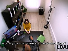 Vorstellungsgespräch, Braunhaarige, Hd, Ungarisch, Büro, Realität