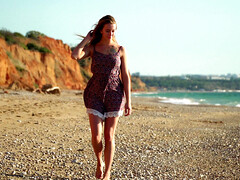 Plage, Gros seins, Blonde, Robe, Massage, Masturbation, Culottes ou slips, Russe