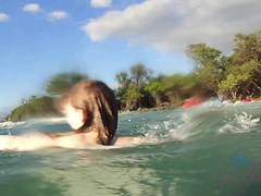 Playa, Muñeca, Novia, Desnudo, Al aire libre, Pov, Público, Tetas