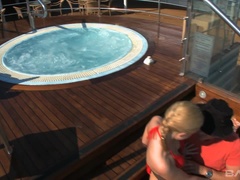 Anaal, Blond, Sperma shot, Dubbele penetratie, Sperma in gezicht, Kwartet, Buiten