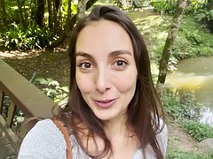 Leie, Tussi, Grosse titten, Braunhaarige, Deutsch, Hardcore, Im freien, Solo