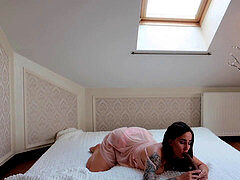 Grosser schwanz, Schwarz, Blasen, Masturbation, Tätowierung, Jungendliche (18+), Titten, Spielzeuge