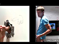 Tricked st8 got gay gloryhole cocksuck