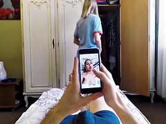 Eva Elfie helps stepbro cum as mom gets home_1080p