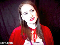 Little red, vegan girl, cock worship