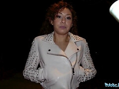 Watch this hot Mexican babe get her sweet ass creamed after getting boned hard in public!