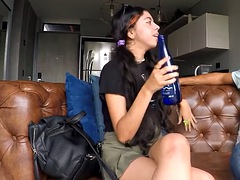 Anal, Grosse bite, Couple, Tir de sperme, Hard, Fille latino, Réalité, Adolescente