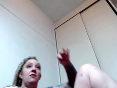 素人, デカ尻, デカパイ, ブロンド, ディルド, 言葉責め, 女, 一人