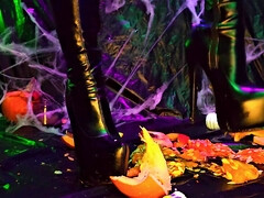デカパイ, ボンデージ, ブーツ, 足, 女, フェムドム, ドイツ人, 一人