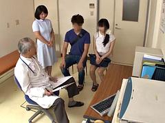 アジア人, フェラチオ, 浮気者, イく瞬間, 手コキする, 日本人, 看護婦, 妻