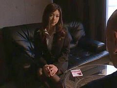 Asiatisch, Blasen, Spermaladung, Japanische massage, Büro