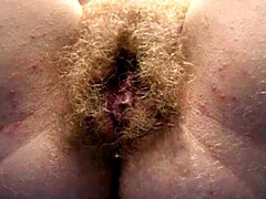 Hairy Blonde Russian Pussy Close-Up - Wet Pink Hole & ASMR Sounds