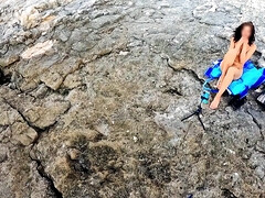ビーチ, 捕まる, 浮気者, チン, 露出狂, 手コキする, オナニー, ヌーディスト