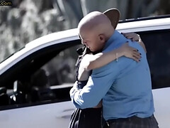 美女, 浮気者, カワイイ, 手コキする, なめる, 三人