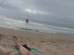 Leie, Strand, Bikini, Im freien, Öffentlich, Muschi, Dürr, Titten