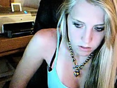 Enthousiasteling, Blond, Masturbatie, Webcamera