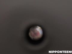 お尻, デカチン, フェラチオ, 小柄, 現実, ゴックンする, ティーン, オッパイの