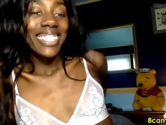 Chica, Negro, Morena, Ébano, Penetracion con dedos, Masturbación, Solo, Camara web