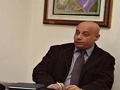 Leie, Blasen, Braunhaarige, Paar, Besamung, Behaart, Hardcore, Sekretärin