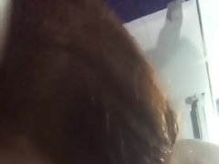 Enthousiasteling, Sperma in mond, Lul, Sperma in gezicht, Buiten, Gezichtspunt, Roodharige vrouw, Tiener