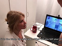 Tutor4k. literature lecturer blackmailed into sex with devious disciple