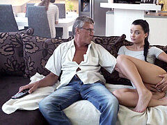 Daddy4k, dad and teen, cowgirl