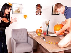 Grosser arsch, Grosser schwanz, Grosse titten, Blasen, Braunhaarige, Hundestellung, Reif, Milf