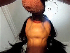 first-timer face plumbed with cum in throat