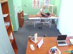 Amateur, Médecin, Lesbienne, Léchez, Infirmière, Bureau, Uniforme, Voyeur