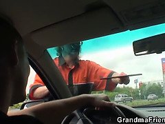 Mooi, Blond, Rondborstig, Oudere vrouw, Rijpe lesbienne, Moeder, Stiefmoeder, Trio