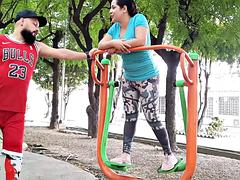 素人, フェラチオ, ぽちゃ, カップル, 中出し, ハードコア, 熟年, アウトドア