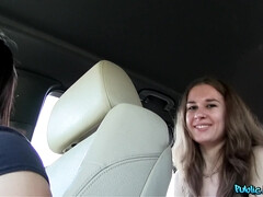 Amateur, Coche, Checa, Europeo, Al aire libre, Pov, Realidad, Tetas