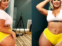 デカ尻, デカパイ, ブロンド, 浮気者, イく瞬間, チン, 異人種間, 淫乱熟女