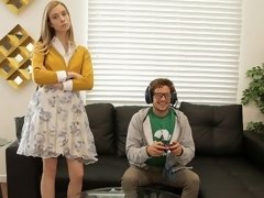 Kont, Blond, Pijpbeurt, Hondjeshouding, Masturbatie, Geschoren, Mager, Tiener