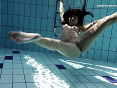 18, 女, フェティッシュ, Hd, 公共, ティーン, オッパイの, 水中