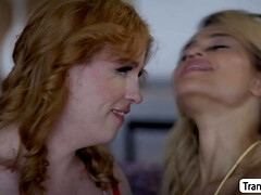 Curvy shemale fucks her horny girlfriend