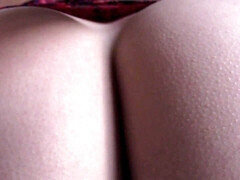 Brunette MILF with huge tits and ass gets a sexy striptease and POV action