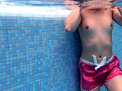 chick Dee Czech teenage stellar underwater