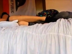 Amateur, Sucer une bite, Brunette brune, Lingerie, Adolescente, Webcam