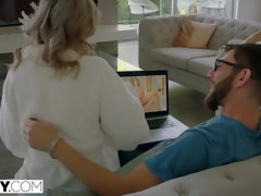 Anaal, Kont naar mond, Grote kont, Blond, Pijpbeurt, Sperma shot, Sperma in gezicht, Meesteres