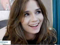 素人, 茶髪の, 大学生, エロティック, 自家製, オナニー, オッパイの, ウェブカメラ