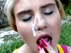 18, 素人, アナル, ブロンド, 顔射, アウトドア, 公共, 現実