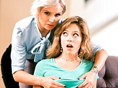 69, Blonde, Doigter, Lesbienne, Chatte, Cheveux courts