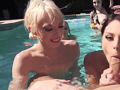 デカチン, フェラチオ, プール, ティーン