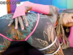 Monster COCK BUTT reaming greedy trippy HIPPIE bitch