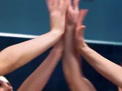 Grote kont, Grote mammen, Voeten, Voeten fetish, Interraciaal, Lesbisch, Likken, Kut duiken